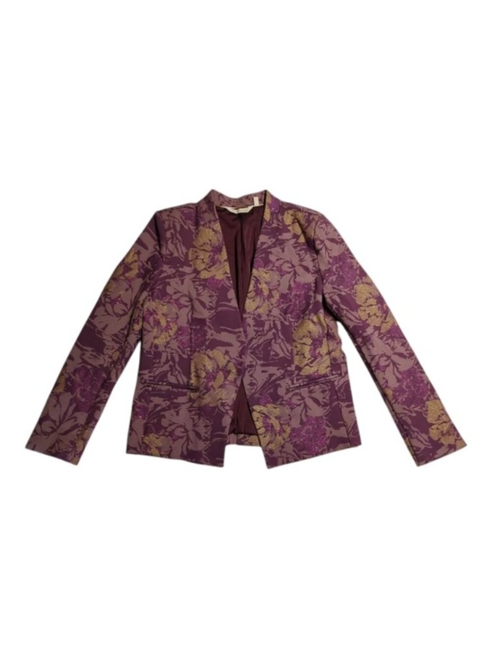 Soft Surroundings Tuscan Rose Blazer Jacket Medium Dark Romantic